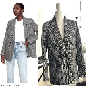 Anine Bing Fishbone Blazer, XS